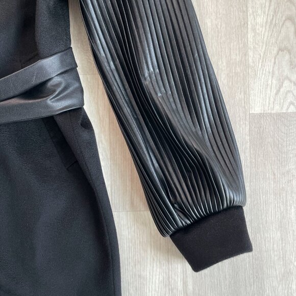 KM by Lange Cocoon Wool Coat Black Size Large NEW NWT - Picture 7 of 16